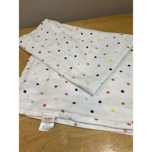 Kate Spade MINI BAKE DOT Polka Dot Multi Color Fabric Shower‎ Curtain 72x72"